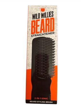Wild Willies | Beard Straightener 2-in-1 Ionic Beard Styling Brush Easy Styling